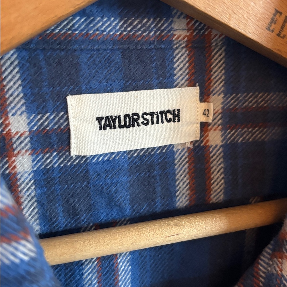 Taylor Stitch The Crater Flannel Shirt in River Plaid Sz 42 / L - Picture 10 of 12